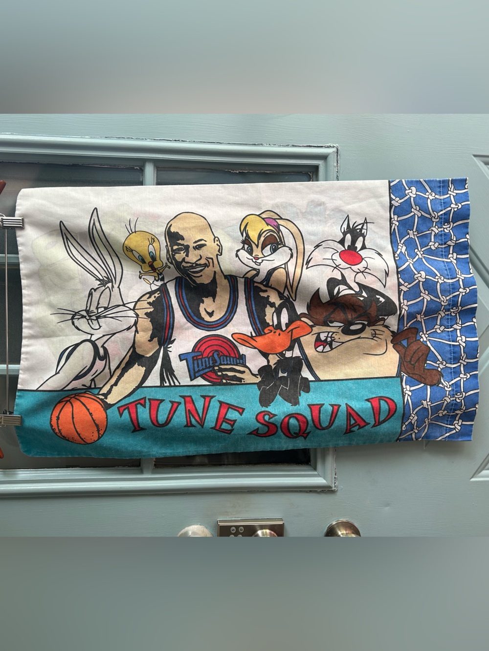 Vintage 90’s Space Jam Monstars Warner Bro Pillowcase Michael Jordan Tune Squad